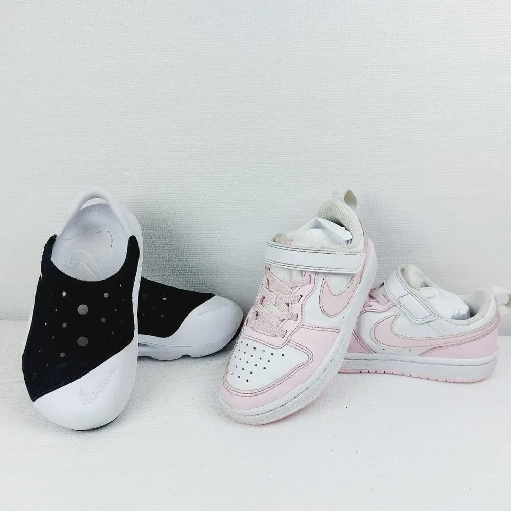 Set Of 2 Nike Girl's Multicolor Dunk Slip-On Casual Sneaker Clogs Size US 11